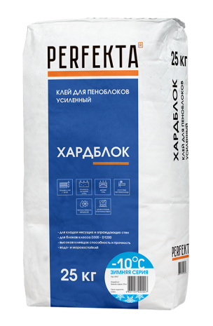 Клей монтажный усиленный Perfekta Хардблок Зимняя серия, цвет: серый (мешок 25кг) рис 1