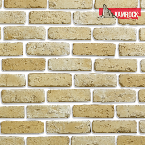 Искусственный камень угловой Kamrock Античный кирпич 32332 бежевый рис 1