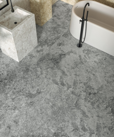 Керамогранит Atlas Concorde Forte Dei Marmi Quark цвет: Persian Grey Lastra, поверхность: Структурированная размер: 600х600х20мм, рядовая плитка рис 2
