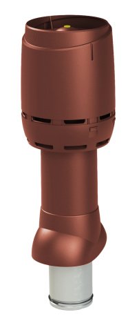 Изолированный вентиляционный выход Vilpe с колпаком FLOW 125P/IS/700 красный RR29/RAL3009 рис 1