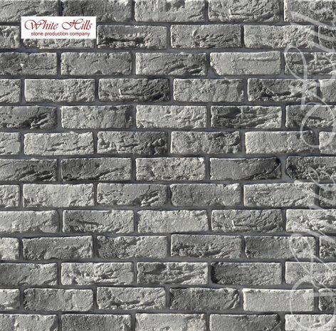 Искусственный камень угловой White Hills Бремен Брик 307-85 серый рис 1