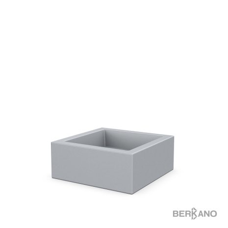 Кашпо Berkano Quarter 20 DB, тип дна: двойное, размер: 50x50x20см, цвет: Concrete Gray, арт.220_046_21 рис 1