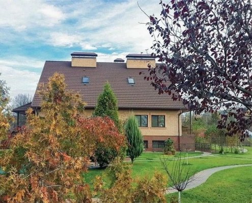 Композитная черепица гонт Gerard Diamant chestnut с посыпкой 1335х430 мм рис 2