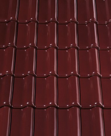 Керамическая черепица рядовая Creaton Premion finesse weinrot  глазурь 460х280 мм рис 1