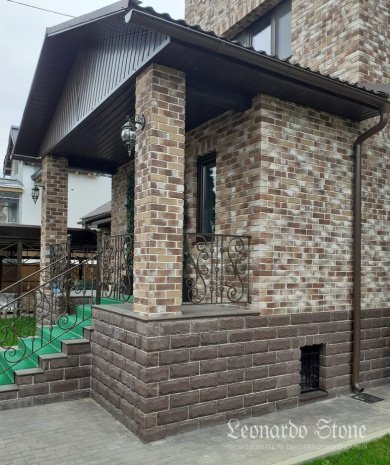 Искусственный камень угловой Leonardo Stone Турин 709/длина 12,5х26см коричневый рис 6