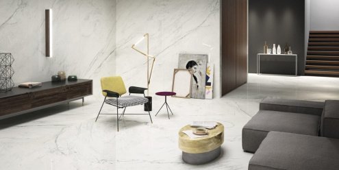 Керамогранит Graniti Fiandre Marmi Maximum цвет: Premium White, поверхность: Satin (сатинированная) размер: 1500х3000х6мм, рядовая плитка рис 3