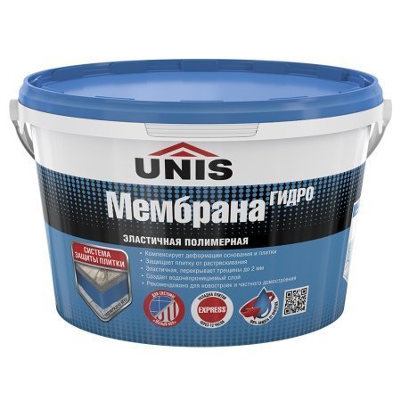 Гидроизоляция полимерная эластичная UNIS Мембрана Гидро 4 кг рис 1