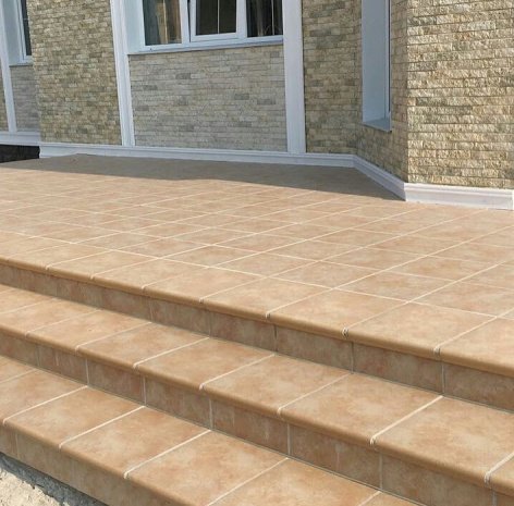 Клинкерная плитка Stroeher Euramic Cavar 541 facello глазурованная 340х294х12мм ступень флорентийская 9350 рис 3