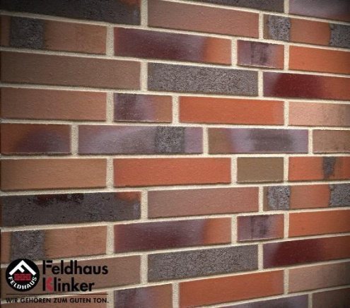 Кирпич клинкерный Feldhaus Klinker М1000 K560DF 240х115х52 ardor colori гладкий с песком рис 1