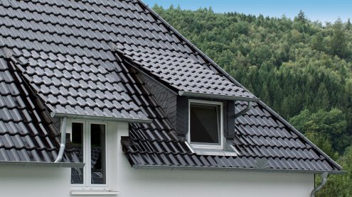 Керамическая черепица рядовая Creaton Premion finesse schwarz  глазурь 460х280 мм рис 4