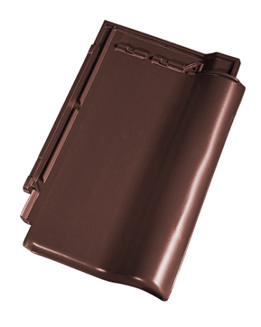 Керамическая черепица рядовая Koramic Alegra 9 chestnut  ангоб 477х310 мм рис 3