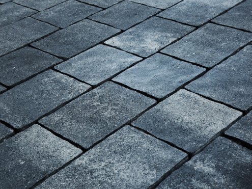 Тротуарная плитка Steingot Премиум Старый город штайн блэк частичный прокрас 240/200/160х160х60 мм рис 1
