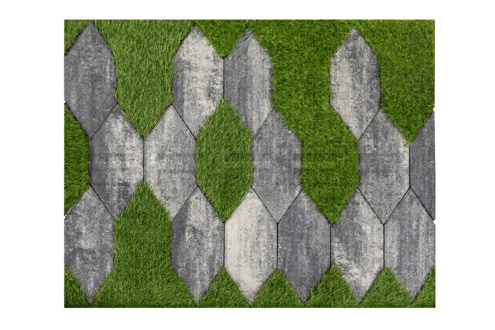 Тротуарная плитка Braer Premium Карат Color Mix ночь частичный прокрас 150/410х75/150х80 мм рис 2