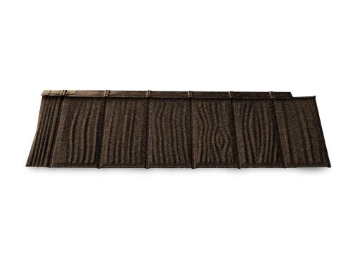 Композитная черепица гонт Metrotile iShake айрон барк с посыпкой 1340х430 мм рис 2