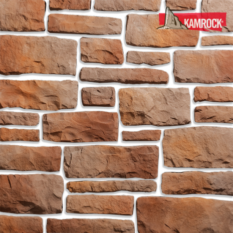 Искусственный камень угловой Kamrock Грубый скол 04172 коричневый рис 1