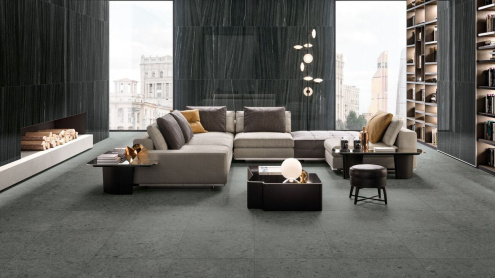 Керамогранит Italon Avantgarde X2 Black natural 1200х600х20 мм рядовая плитка 600010002422 рис 2