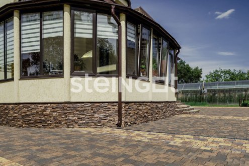 Тротуарная плитка Steingot Премиум Гранито сафари частичный прокрас 205-215/165-175/125-135/85-95х160х60 мм рис 4
