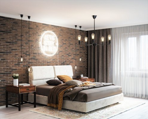 Искусственный камень плоский White Hills Остия Брик 384-60 коричневый рис 2