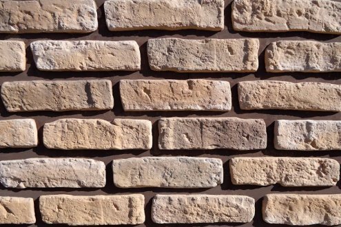 Искусственный камень плоский Eco Stone Квебек 13-12 бежевый рис 1