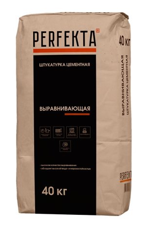 Штукатурка фасадная Perfekta Выравнивающая, цвет: серый (мешок 40кг) рис 1