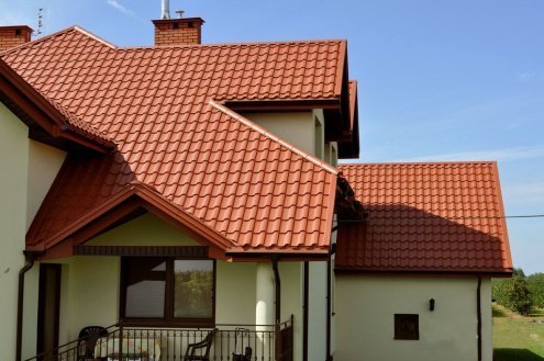 Цементно-песчаная черепица рядовая Kriastak Protecta Umbra матовое 420х330 мм рис 4