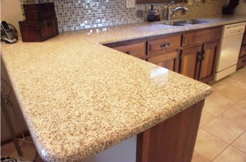 Натуральный камень гранит термообработанный sunset gold 600х300х18 мм рис 2
