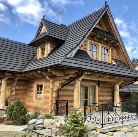 Композитная черепица гонт Gerard Shake deep black с посыпкой 1310х410 мм рис 2