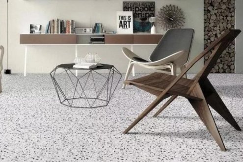 Керамогранит Laminam Russia I Naturali Marmi Terrazzo Bianco Venezia soft touch 3000х1000х5,6 мм рядовая плитка LAMF009796 рис 2