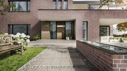 Клинкерная плитка Stroeher Brickwerk 8145 654 flammenrot 240х71х12 мм плоский элемент рис 2