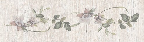 Керамическая плитка Kerama Marazzi Кантри Шик белый матовая 200х63х8мм бордюр 7190/7 рис 1