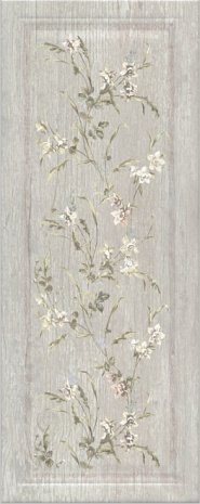 Керамическая плитка Kerama Marazzi Кантри Шик серый с орнаментом матовая 500х200х8мм панель 7189 рис 1