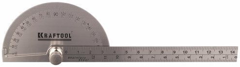 Транспортир с линейкой KRAFTOOL из нержавеющей стали, 200мм арт.34290 рис 1