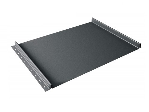 Самозащелкивающаяся кровля Grand Line Кликфальц satin 1000х542 мм RAL 7016 антрацитово-серый рис 1