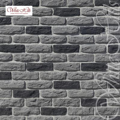 Искусственный камень плоский White Hills Брюгге Брик 318-80 черный рис 1