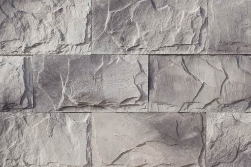 Искусственный камень плоский Eco Stone Денвер 06-08 серый рис 1