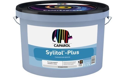 Краска Caparol Sylitol-plus Base1 белая 10 л рис 1