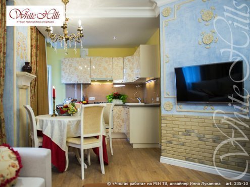 Искусственный камень плоский White Hills Йорк Брик 335-10 бежевый рис 6