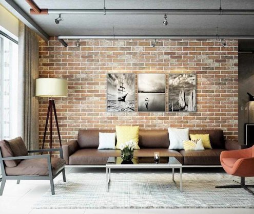 Искусственный камень плоский White Hills Терамо Брик 2 360-40 бежевый рис 2