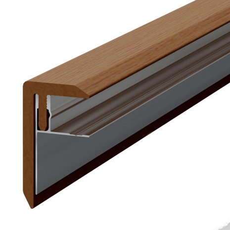 Композитный уголок F-профиль Legro 70х40х2500 мм Teak рис 1