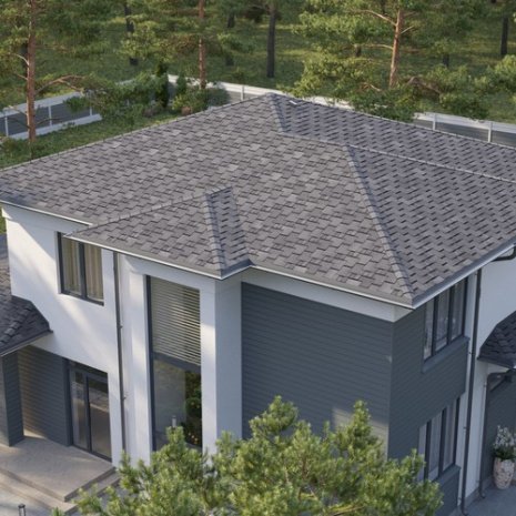 Гибкая битумная черепица гонт Tegola Business Unica Lazio granito 454 1000х337 мм рис 2