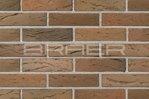 Кирпич керамический облицовочный Braer М150 баварская кладка 1 NF 250x120x65 кора дуба рис 2