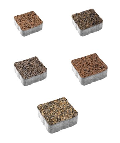 Тротуарная плитка Выбор Антик Листопад гранит арабская ночь частичный прокрас 113/93-103/83-93/73-83/63-73/53х91х60 мм рис 2