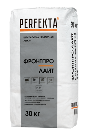 Штукатурка цементная легкая Perfekta Фронтпро Лайт 30 кг рис 1