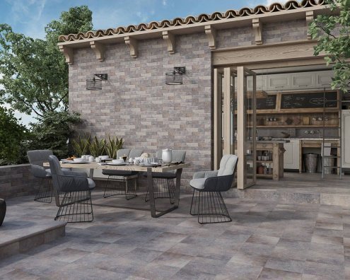 Клинкерная плитка Paradyz Viano G1 grys 245х66х7,4 мм плоский элемент рис 2