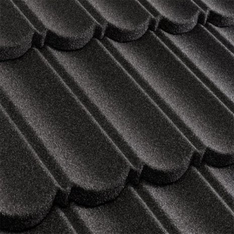 Композитная черепица гонт Metrotile MetroBond черный с посыпкой 1330х410 мм рис 1