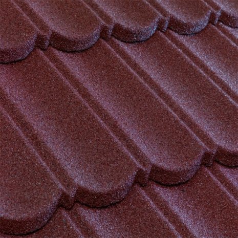 Композитная черепица гонт Metrotile MetroBond бордо с посыпкой 1330х410 мм рис 1