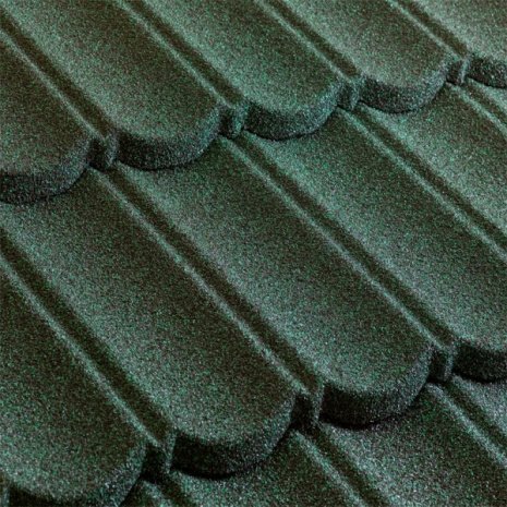 Композитная черепица гонт Metrotile MetroBond зеленый с посыпкой 1330х410 мм рис 1