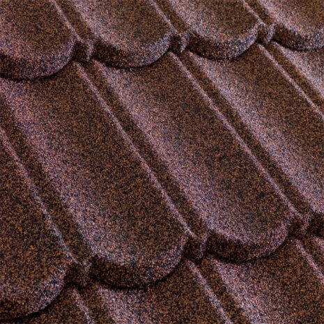 Композитная черепица гонт Metrotile MetroBond кофе с посыпкой 1330х410 мм рис 1