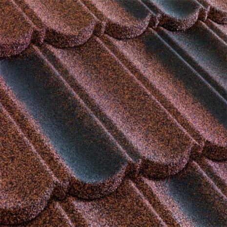 Композитная черепица гонт Metrotile MetroBond кофейно-серый с посыпкой 1330х410 мм рис 1