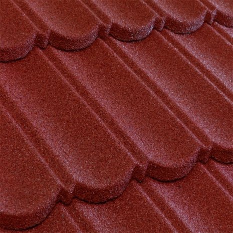 Композитная черепица гонт Metrotile MetroBond красный с посыпкой 1330х410 мм рис 1